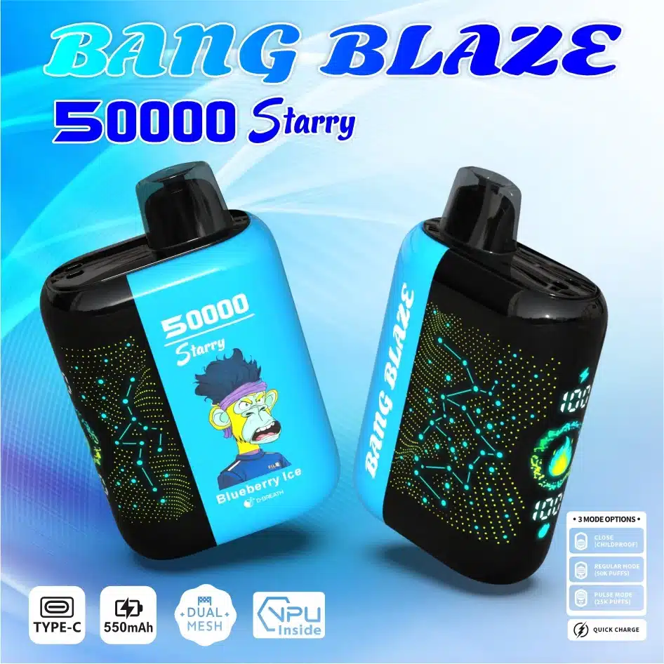 jednorazowe e-papierosy, nowoczesny vape disposable, Bang Blaze 40000, Hifancy Space 50000, inteligentny pod - BANG BLAZE 50000 Puffs Starry – Wydajny Jednorazowy Vape Z Niską ...