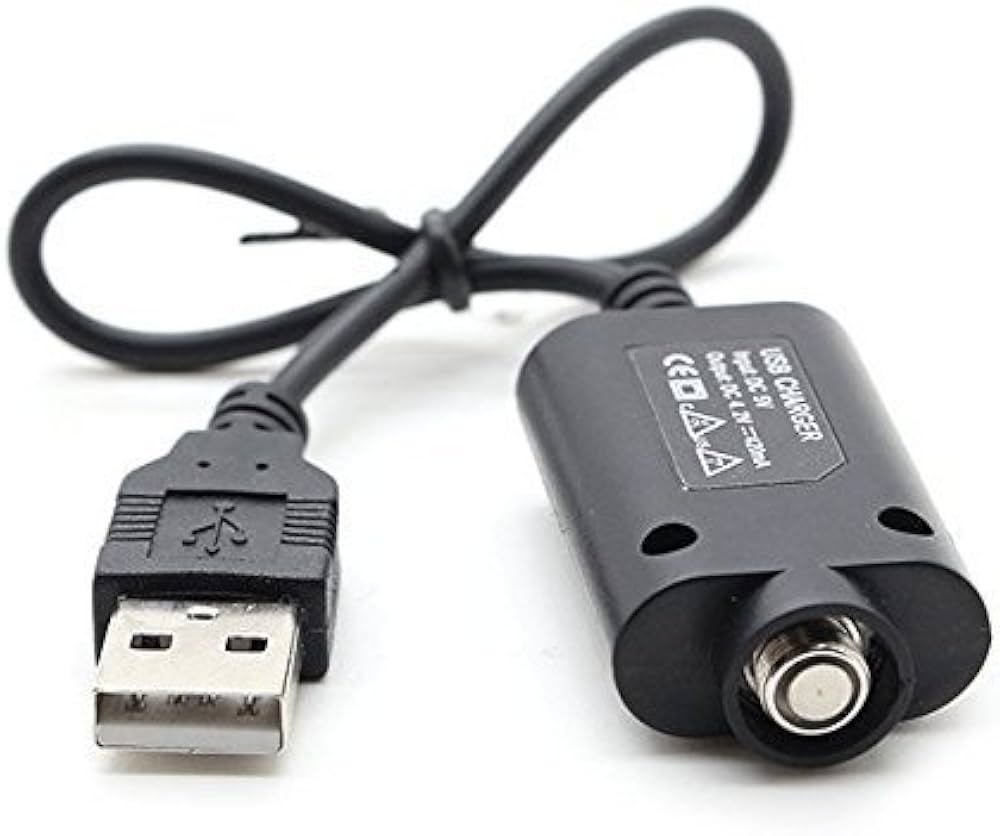frustracja Micro-USB ładowanie, ciemność podłączanie e-papierosa, kabel USB nie pasuje, czerwona dioda vape - 2 x ładowarka USB do elektronicznego papierosa 510 Ego-C Ego-T ...