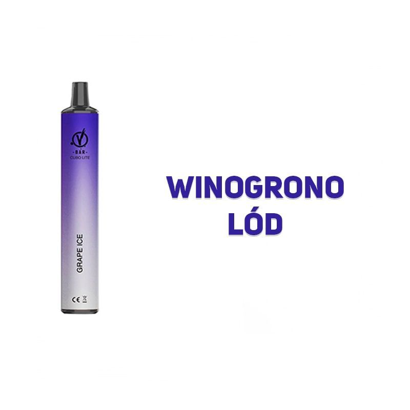 Jednorazówka vape a paczki papierosów, ile papierosów to jednorazówka, vape 600-800 buchów porównanie - Jednorazówka VBar Cubo Lite GRAPE ICE 0mg beznikotynowa 600-800 ...