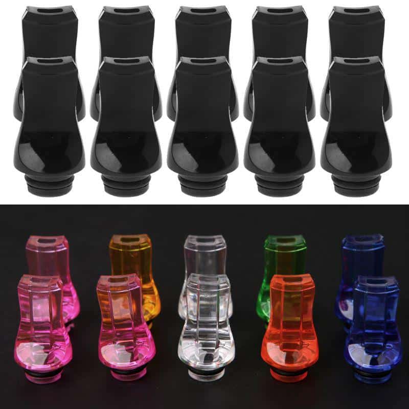 piasek na ustniku vape, niehigieniczny e-papieros, kurz na ustniku - 10 Sztuk/partia 510 Drip Tip Płaski Plastikowy Ustnik Do Atomizer ...