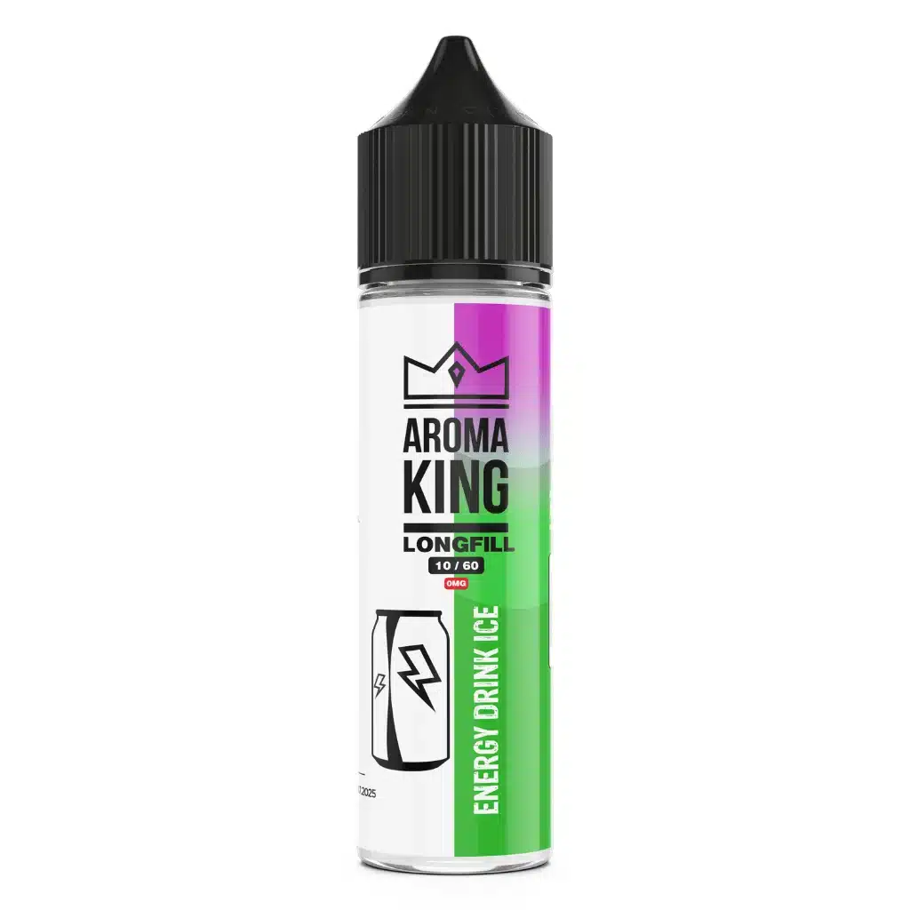 mieszanie Longfill Aroma King w domu, DIY liquid e-papieros, przygotowywanie e-liquidu w domu, butelka Longfill i shot nikotynowy - Aroma King Longfill 0mg 10ml Energy Drink Ice