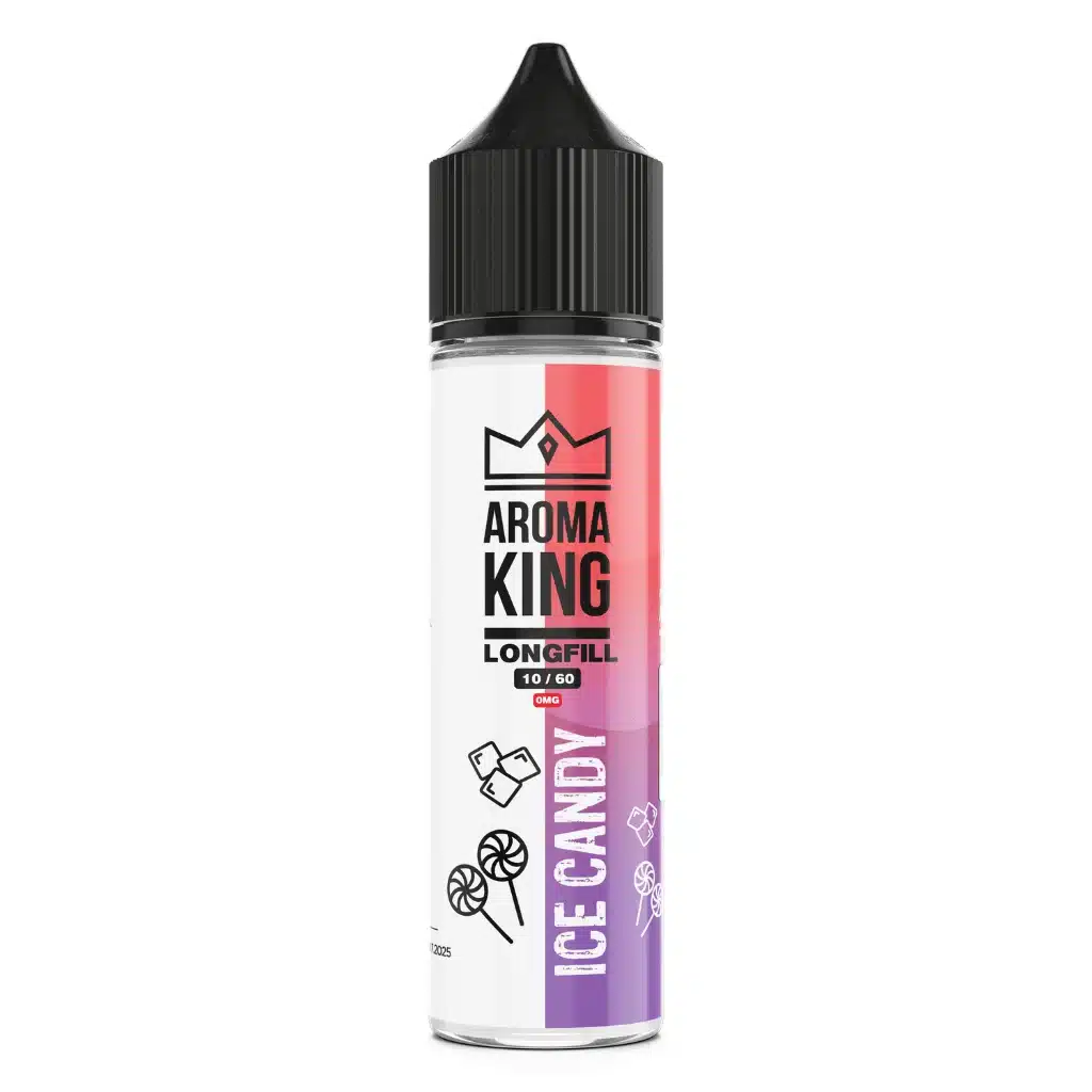longfill chłodzik, vape mrożący, e-papieros zimny, uczucie mrozu vape, longfill smak lodu - Aroma King Longfill 0mg 10ml Ice Candy