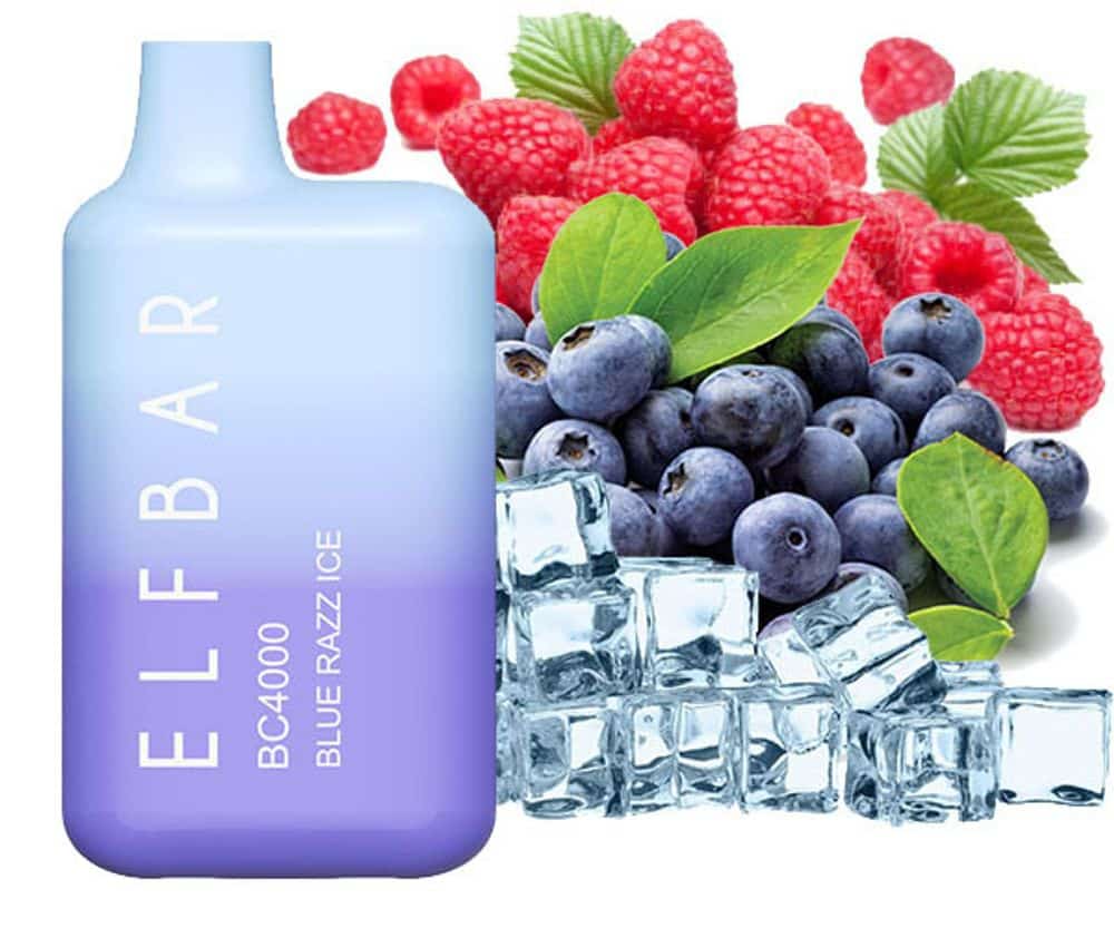 Blue Razz Ice vape, jednorazowy e-papieros borówka malina lód, smak niebieska malina vaping, niebieskie owoce e-liquid - Elf Bar BC4000 - Blue Razz Ice (5% nic) - Kup tytoń do sziszy po ...