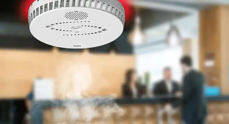 bezpieczne wapowanie w domu, e-papieros z dala od czujnika dymu, lokalizacja vape - Hotelowy czujnik dymu i waporyzatora – Halo Smart Sensor