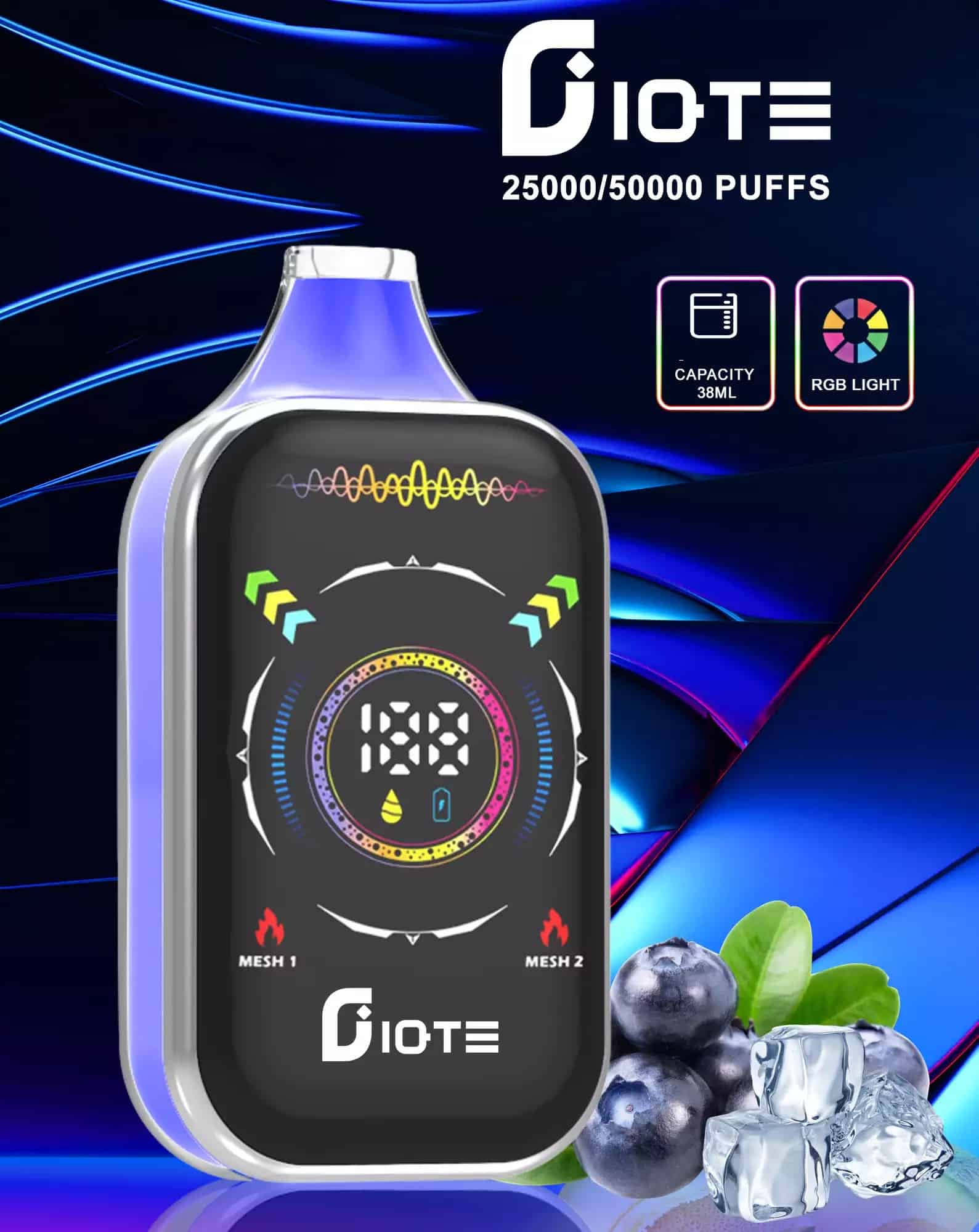 jednorazowy e-papieros duża pojemność, vape 50000 puffs, kompaktowy e-papieros podróżny, duży jednorazowy vape - IQTE 50000 Puffów Hurtownia Jednorazowych Waporyzatorów - GleeVape