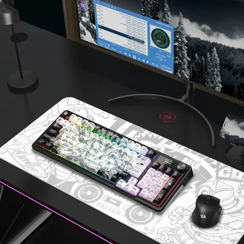 gracz e-papieros biurko gamingowe klawiatura mechaniczna dym RGB - Klawiatura mechaniczna Redragon Artemis K719GF-RGB-PRO – Redragon ...