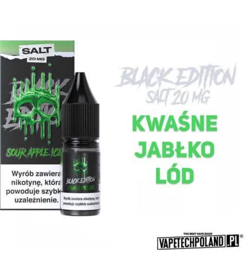 e-papieros kwaśne jabłko, liquid sour apple, Xcor Tyrant, kwaśny vape, osoba z wykrzywioną miną - LIQUID DARK LINE BLACK SALT - SOUR APPLE ICE 20MG