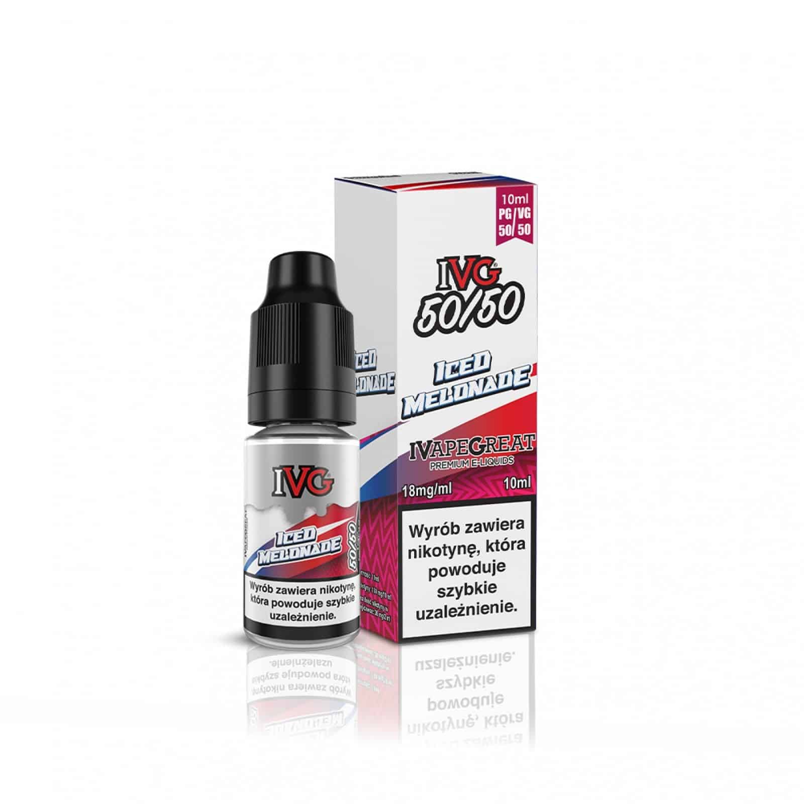 gęsty liquid do e-papierosa, lepki e-liquid miód, butelka liquidu vg pg zimą - Liquid do e-papierosa IVG 50/50 Iced Melonade 10ml - e-papierosy.pl
