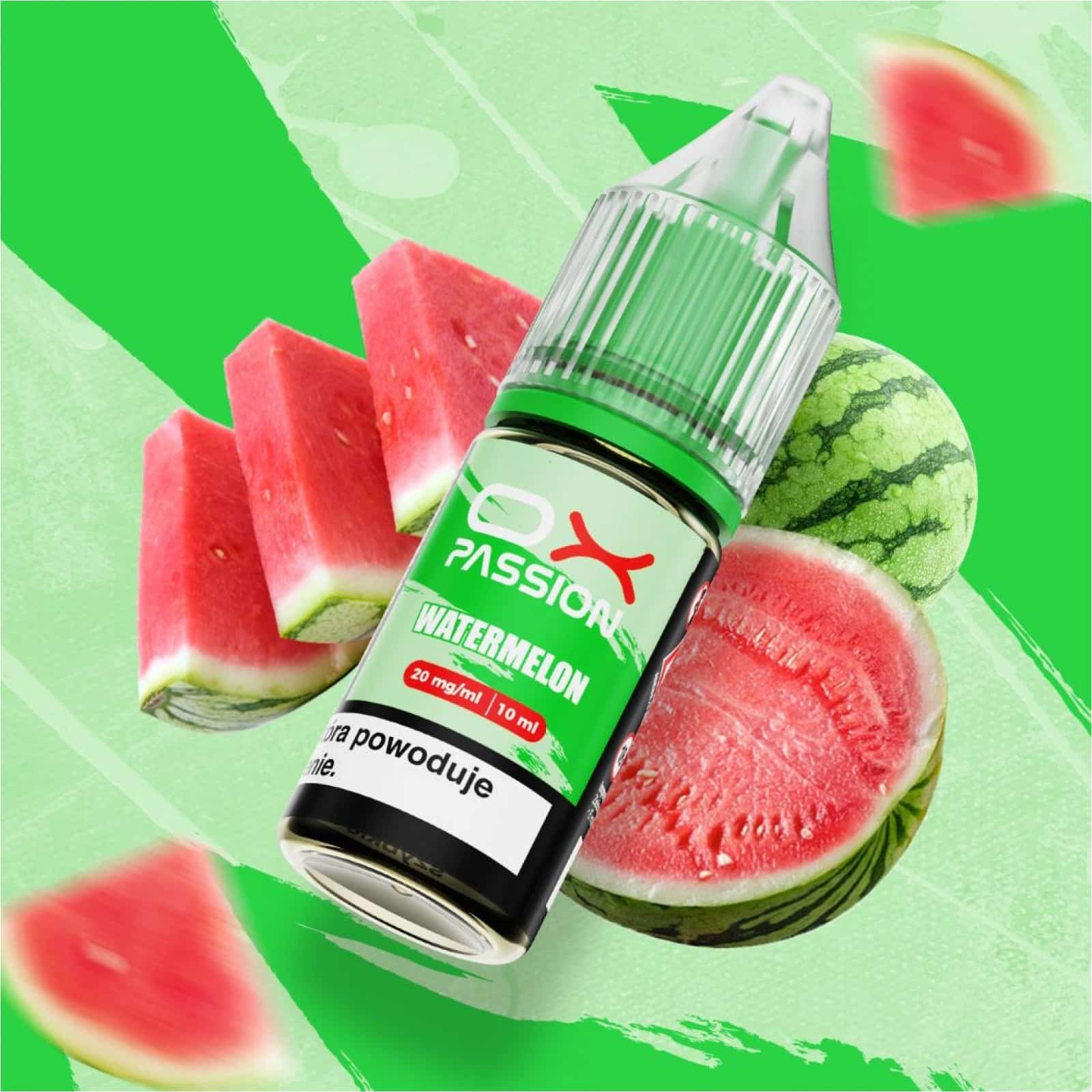 mroźny arbuz e-liquid, smak arbuza vape, cool watermelon liquid, cukierek arbuzowy z lodem - OXVA liquid do e-papierosa OX Passion Watermelon 10ml - e-papierosy.pl