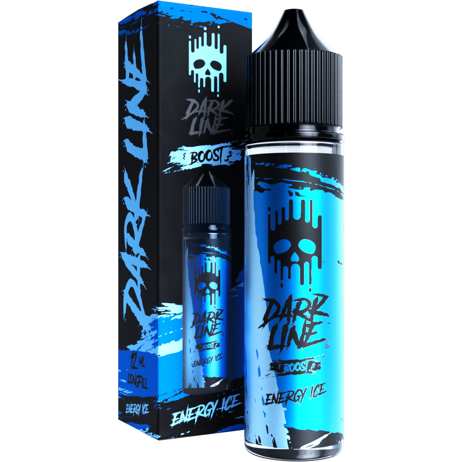 Dark Line longfill mieszanie, budżetowy vaping, butelka liquid e-papieros, longfill shot shake vape - Longfill DARK LINE Boost Energy Ice 12/60ml - e-papierosy.pl