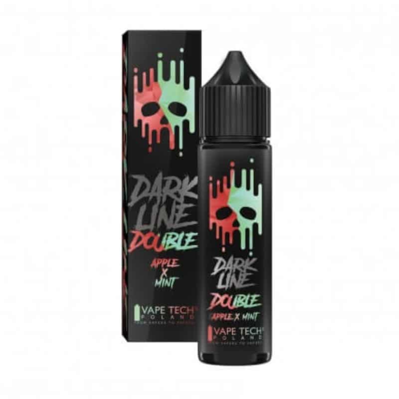 zestaw DIY liquid Dark Line, mieszanie liquidu vape, shoty nikotynowe, instrukcja longfill - Longfill DARK LINE Double 8/60ml - Apple Mint