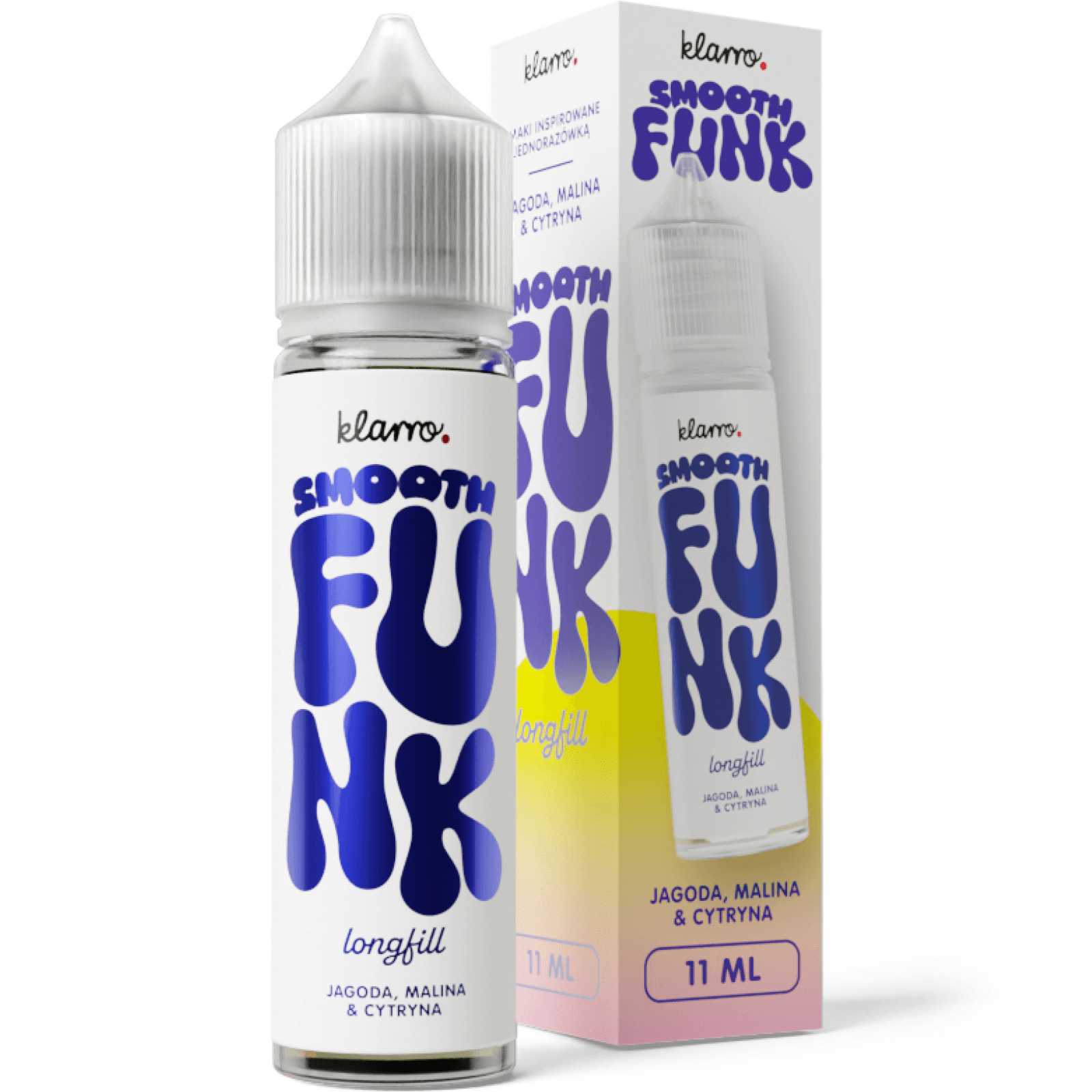 Cytrusowe jagodowe smaki vape, e-papieros cytryna jagoda winogrono lód, świeże owocowe vape z lodem - Longfill Klarro Smooth Funk Jagoda & Malina & Cytryna 11/60ml - e ...