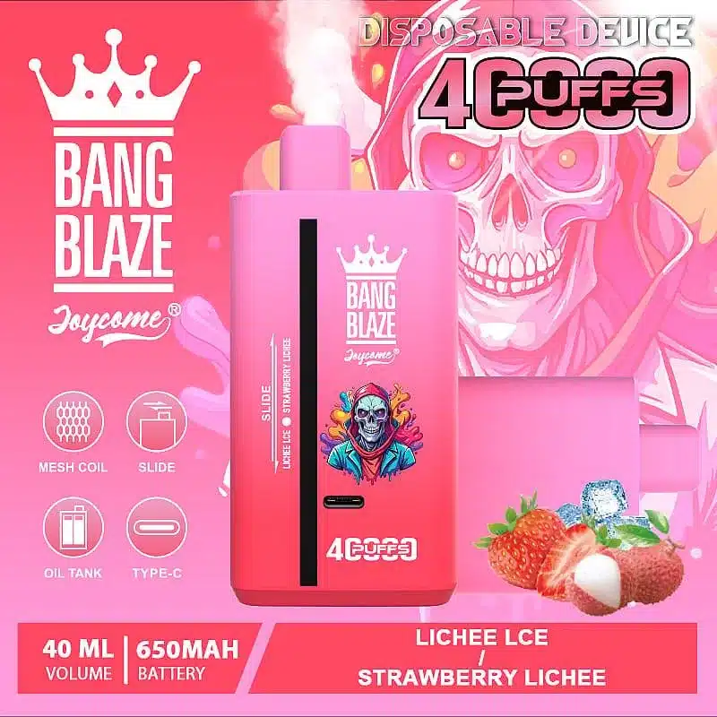 Bang Blaze 40000, e-papieros gotowy do użycia, proste vapowanie, urządzenie jednorazowe vape, natychmiastowe użycie - Bang Blaze 40K 40000 Puffs | podwójny smak, 40 ml, 32 smaki ...