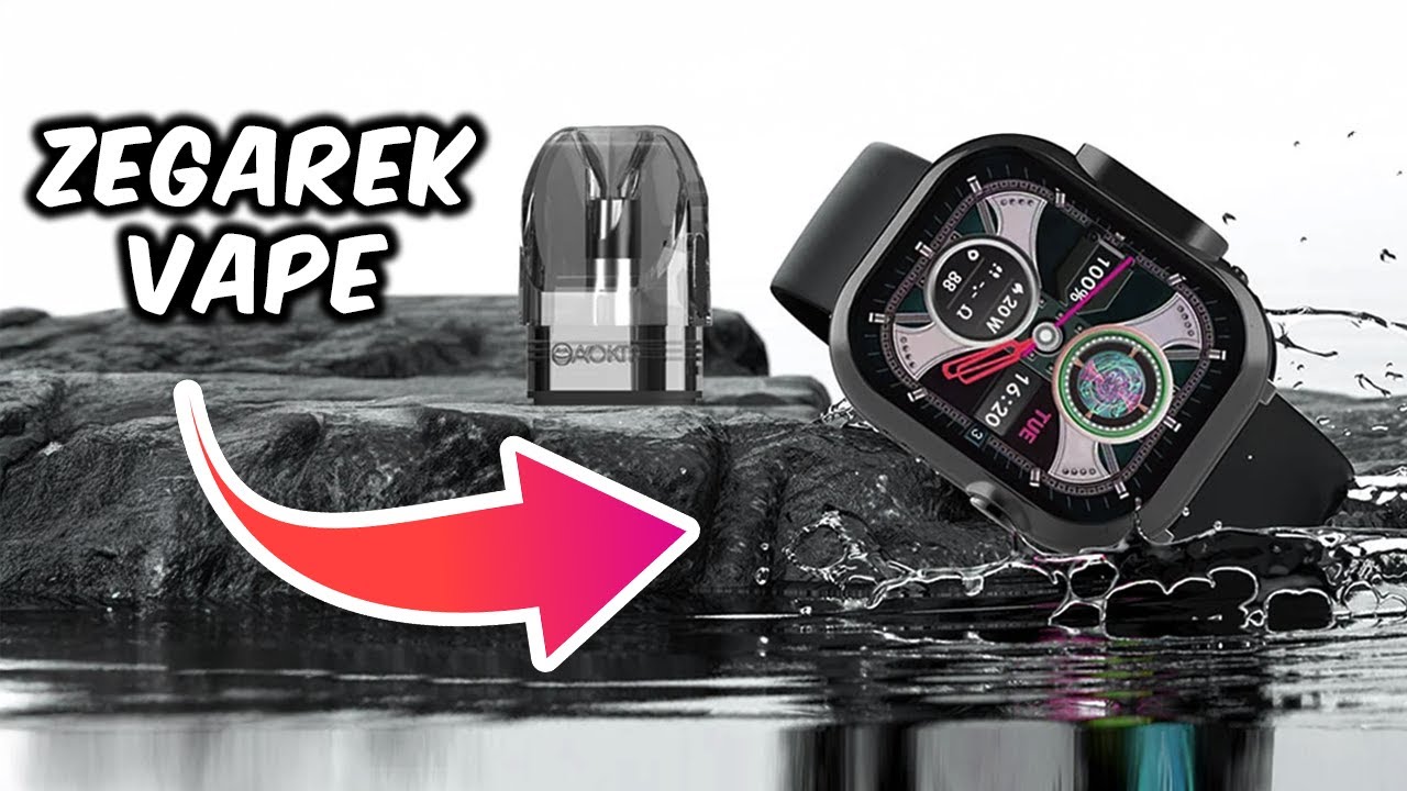 e-papieros monitorujący zdrowie, vape z sensorem tętna, inteligentny vape zdrowotny, biometryczny e-papieros, wearable vape - TESTUJEMY ZEGAREK VAPE !    AOKIT S10