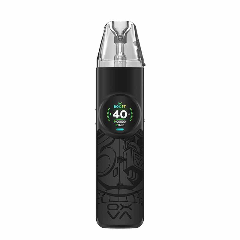 matowy e-papieros, błyszczący plastik e-papieros, eleganckie wykończenie vape, matowa czerń akcesoria - OXVA NeXLIM Pod - Liquider Store Kolor power black