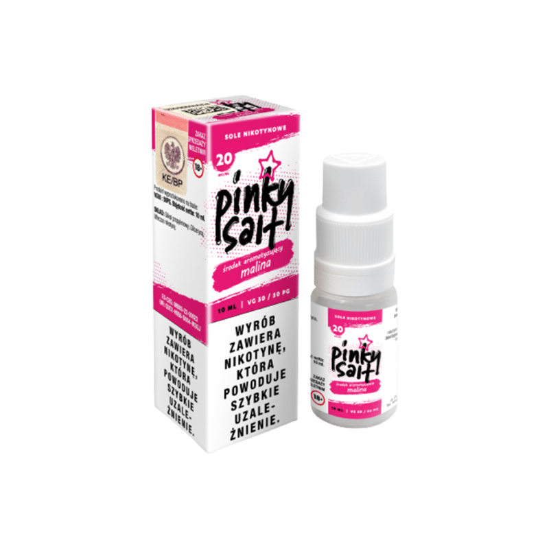 Sole nikotynowe wyjaśnienie, nicotine salts smooth vape, technologia soli nikotynowych - Sól nikotynowa Pinky Salt Malina 20mg 10ml