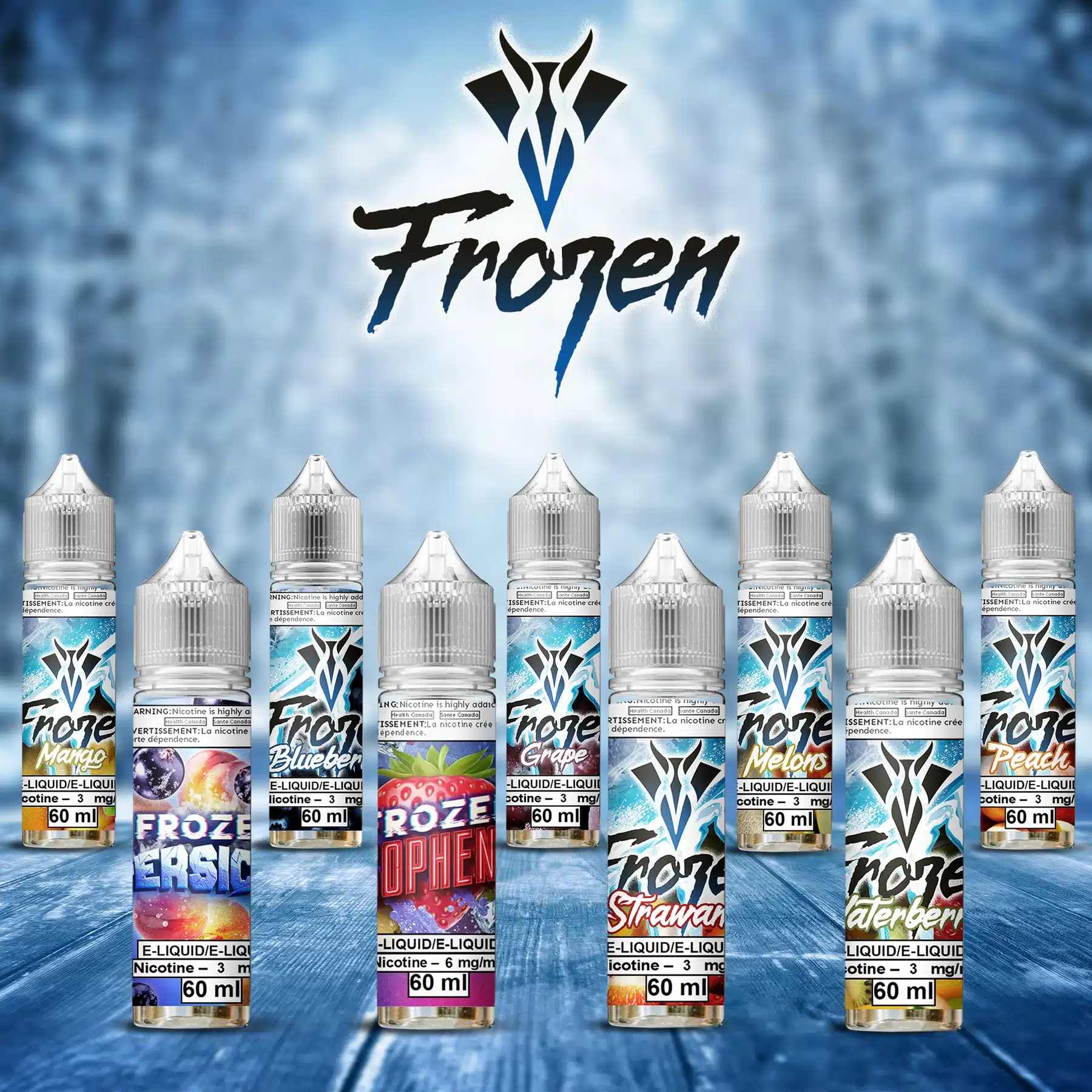 Frozen Frost vape, ekstremalny e-papieros mrożony, potężna dawka chłodzika vape, zamieć śnieżna vaping - Vaping Dream - Frozen (9 Flavors) – VanGo Vapes