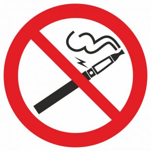 Ustawa Antynikotynowa e-papierosy, polskie prawo vaping transport, zakaz palenia papierosy elektroniczne - Zakaz palenia papierosów elektronicznych - znak bhp zakazujący ...