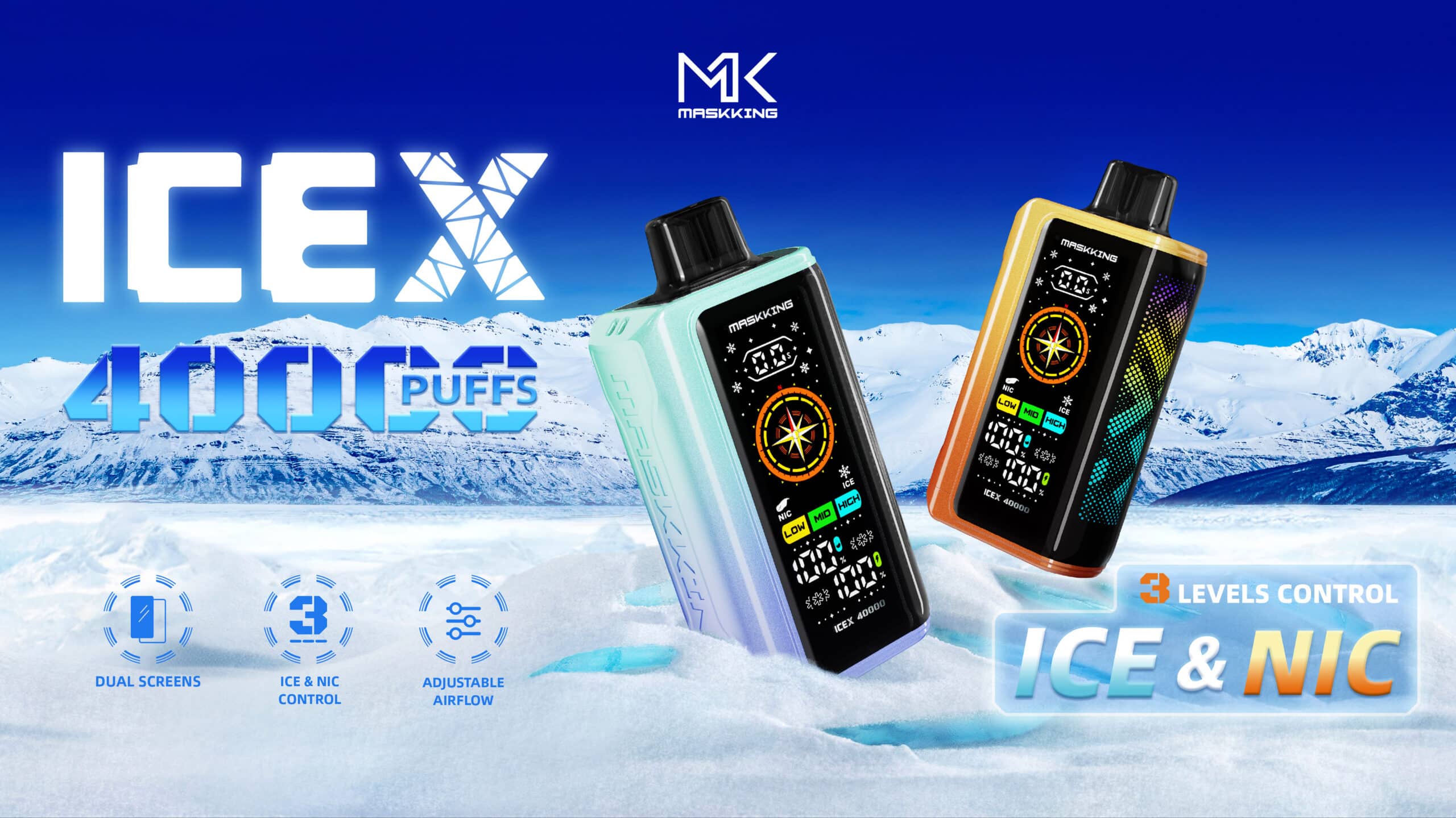 Oszczędność jednorazowy e-papieros, e-papieros długoterminowy opłacalność, Maskking ICEX ekonomia, mniej odpadów vape - Maskking ICEX 40000 Puffs: Recenzja, Ceny, Oszczędności