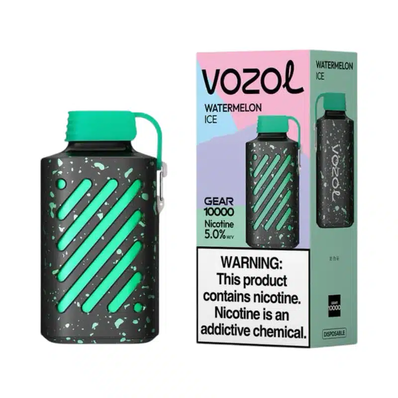 VOZOL Gear 10000 smaki, kolekcja smaków vape premium, owocowe smaki jednorazówek - Arbuzowy Lód - Urządzenie jednorazowe Vozol Gear 10000