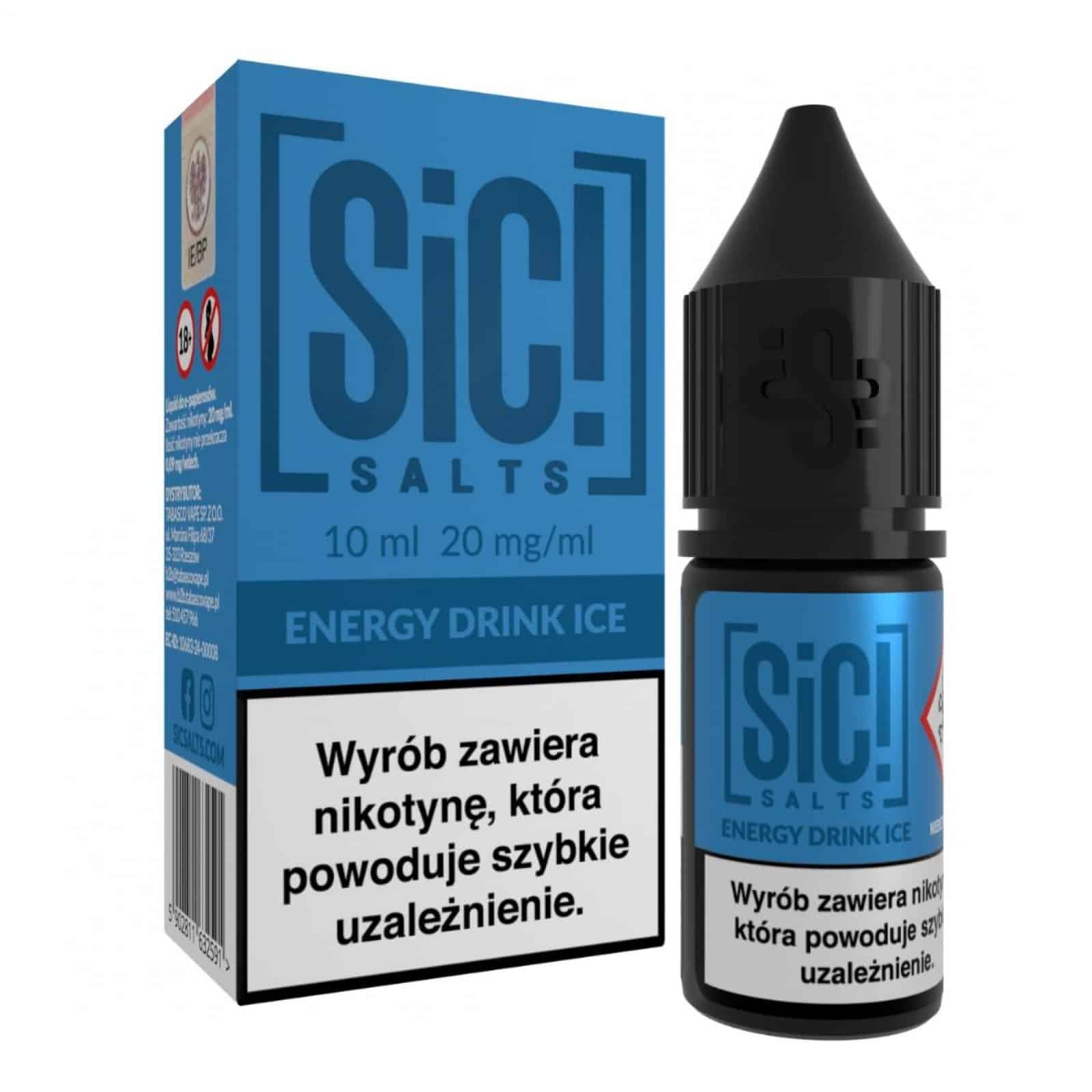 e-papieros smak napoju energetycznego negatywny, nieudany vape energy drink, zły smak e-papierosa symbol - Płyn do e-papierosa SIC! SALTS 10ml Energy Drink Ice 20mg ...