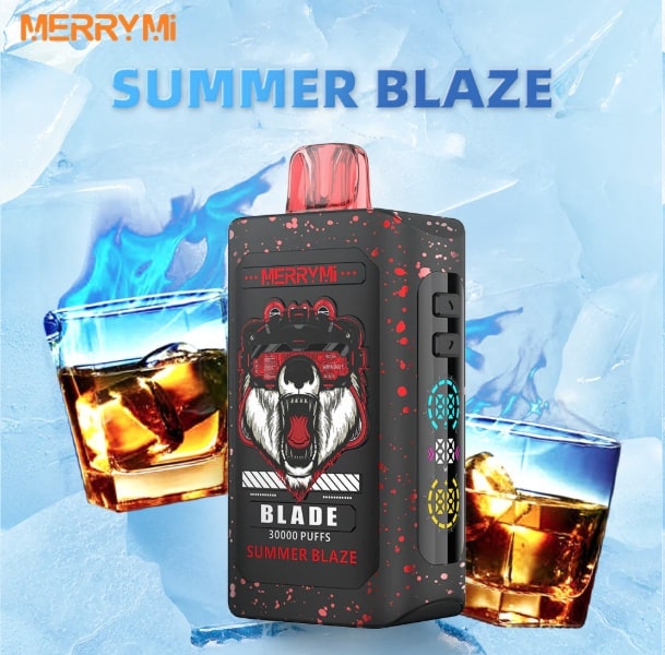 MERRYMI Blade 30K e-papieros, vape duża wydajność, e-papieros z trybem Boost - Merry Mi Blade Jednorazowy e-papieros 30000 Buchów o smaku ...