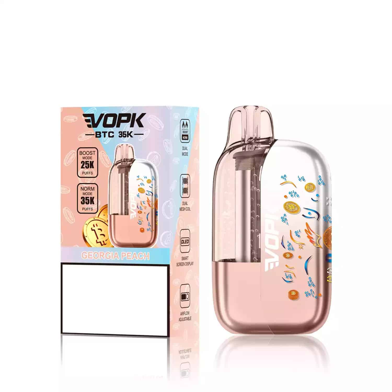 Dual Mesh Coil, technologia grzewcza vape, siatka e-papierosa, gęsta chmura - VOPK BTC 35K 35000 Puffs Dual Mesh Coil Jednorazowy Vape ...