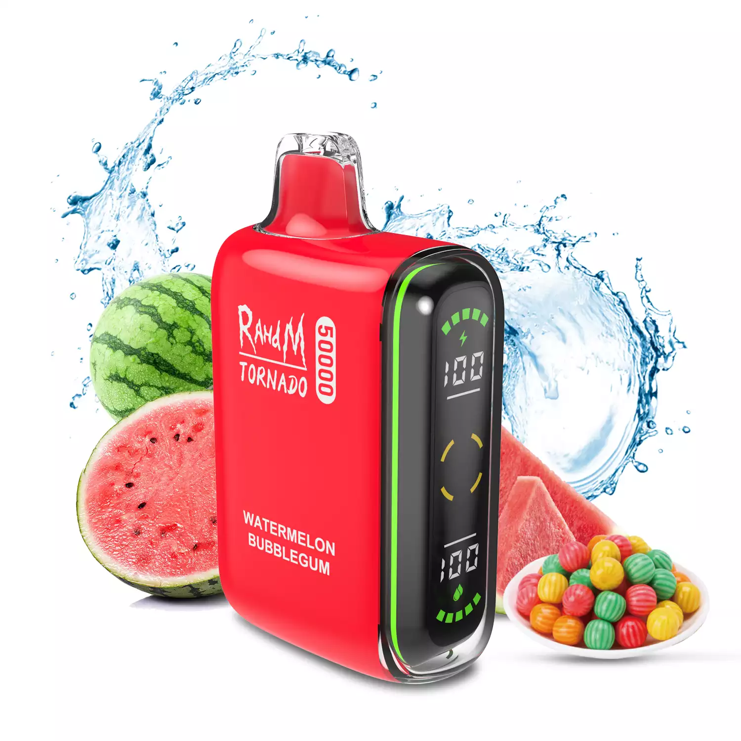 RandM Tornado 50000 w dłoni, duży e-papieros na biurku, ergonomia RandM Tornado, mężczyzna używający RandM Tornado - RAHDM Tornado 50000 Puffs 50K Jednorazowy Waporyzator ...