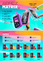 Airmez Matrix Pro 30000 Puffs – Pierwszy E-papieros z Ekranem Dotykowym 2.1" (Dual Mesh) - obrazek 8