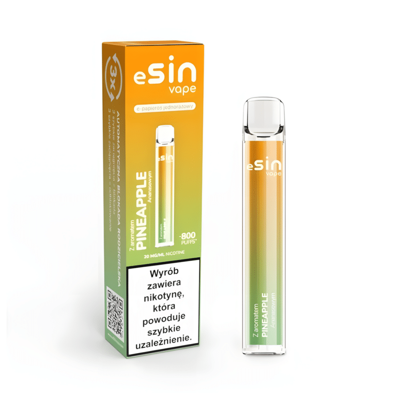 Esin Vape 800puff 20mg Pineapple Strefajednorazowek.pl