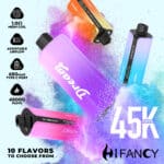 Hifancy Dream 45000 Puffs – Bestseller | 39ml | Ekran LED - obrazek 12