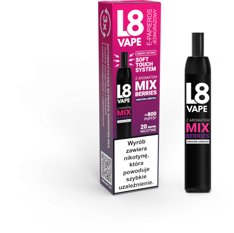 L8 Vape 800puff 20mg Mix Berries
