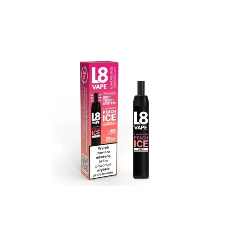 L8 Vape 800puff 20mg Peach Ice A25