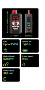 Merrymi Blade 30000 puffs – e-papieros 30K dla wymagających użytkowników - obrazek 6