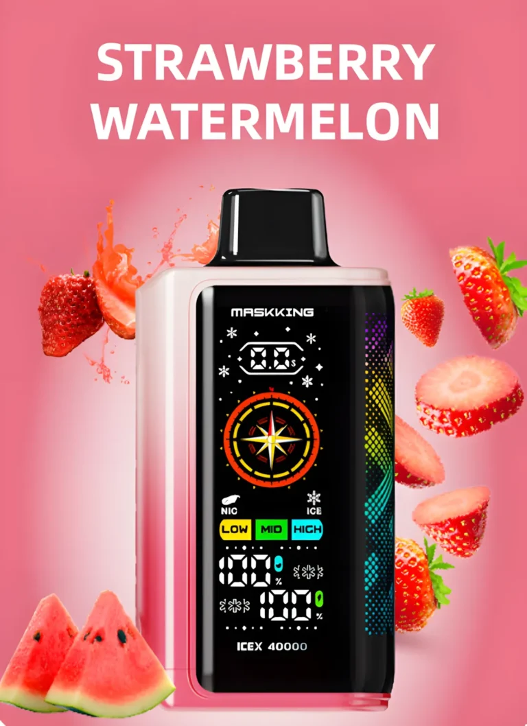 Maskking ICEX,40000 puffs,jednorazowy e-papieros,vape z ekranem,hurtownia vape polska,najmocniejsza jednorazówka,ICEX 40k